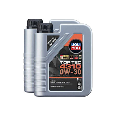 Liqui Moly Top Tec 4310 0W-30 Semi Synthetic Engine Oil Acea C2 2X1L from B&Q