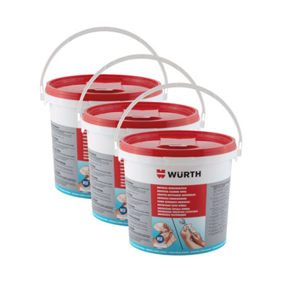 Würth Wurth Multi Use Heavy Duty Hand Industrial Cleaning Wipes 3X90 Wipes from B&Q