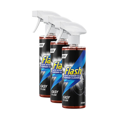 Flash All-Purpose Car Interior Cleaner Spray Safe For All Surfaces 3X500Ml from B&Q