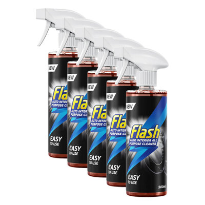 Flash All-Purpose Car Interior Cleaner Spray Safe For All Surfaces 5X500ml 5056820572796 - Image 3