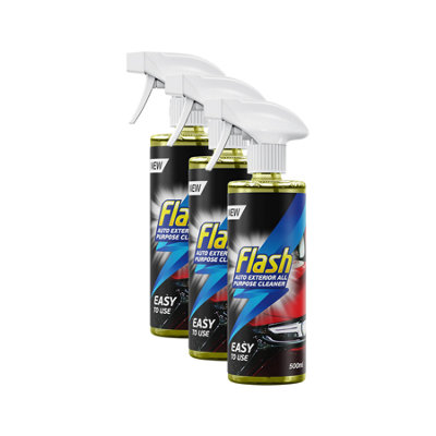 Flash All-Purpose Exterior Car Cleaner Spray Safe For All Surfaces 3X500Ml from B&Q