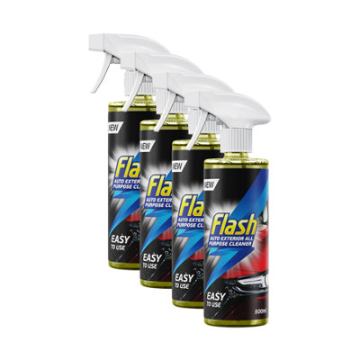 Flash All-Purpose Exterior Car Cleaner Spray Safe For All Surfaces 4X500Ml from B&Q