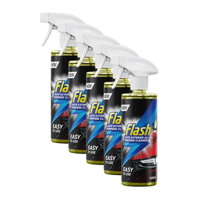 Flash All-Purpose Exterior Car Cleaner Spray Safe For All Surfaces 5X500Ml from B&Q