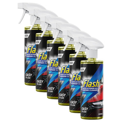 Flash All-Purpose Exterior Car Cleaner Spray Safe For All Surfaces 6X500Ml from B&Q