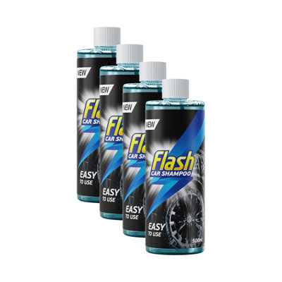 Flash Car Shampoo Foam Wash Quick Safe & Effective On All Paintwork 4X500ml - Image 3