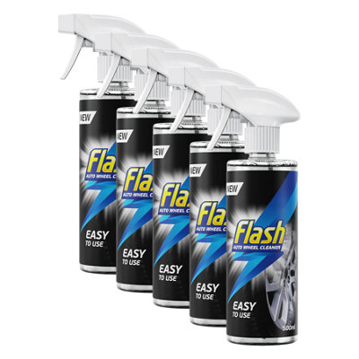Flash Tyre Shine Instant Dressing Spray Wet Look & Protection For Tyres 5X500Ml from B&Q