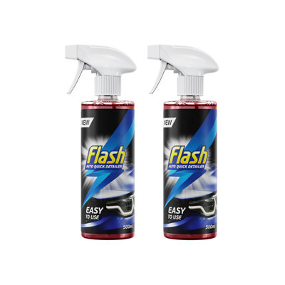 Flash Quick Detailer Spray Car Cleaner Protects & Restores Paint 2X500Ml from B&Q