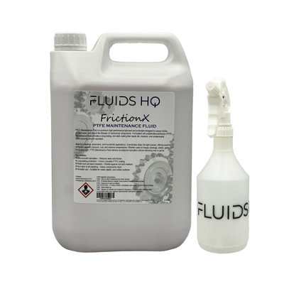 FluidsHQ 5L Maintenance Fluid Ptfe Lubricant Protectant Anti-Friction Fluid +Spray Bottle from B&Q