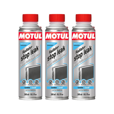 Motul Radiator Stop Leak Seals Cracks & Leaks All Coolants Compatible 3X300Ml from B&Q