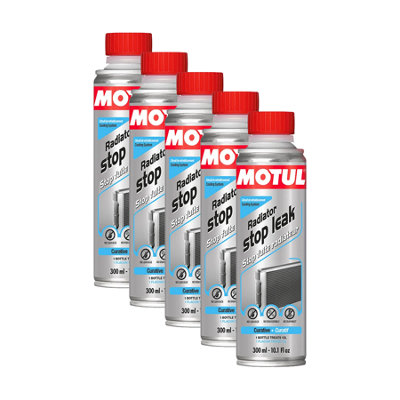 Motul Radiator Stop Leak Seals Cracks & Leaks All Coolants Compatible 5X300Ml from B&Q