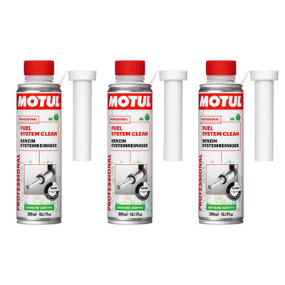Motul Fuel System Cleaner Petrol Engine Additive Injector Clean 3X300Ml from B&Q