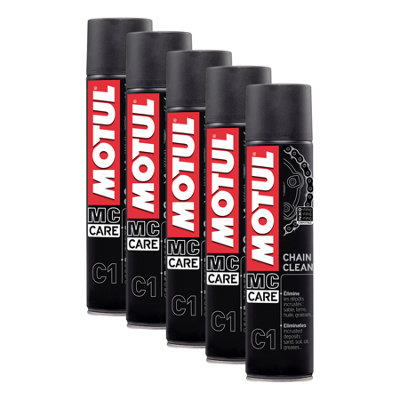 Motul C1 Chain Cleaner Spray Motorcycle Cleaner Degreaser Spray 5X400Ml from B&Q