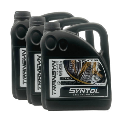 Syntol Transyn Atf Mv3 Fully Synthetic Automatic Transmission Fluid Jaso 1A 3X4L from B&Q