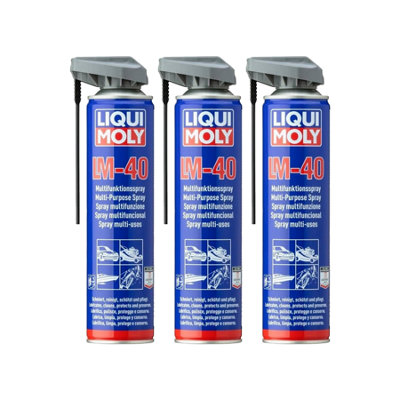 Liqui Moly Lm 40 Multi-Purpose Spray Lubricates Cleans & Protects 3X400ml