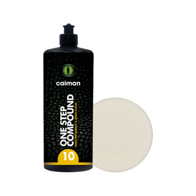 Caiman One Step Compound 1Kg + 150mm White Hard Polishing Pad Set from B&Q