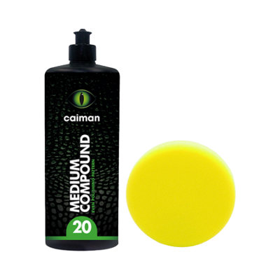 Caiman Medium Compound 1Kg + 150mm Yellow Medium Polishing Pad Set from B&Q
