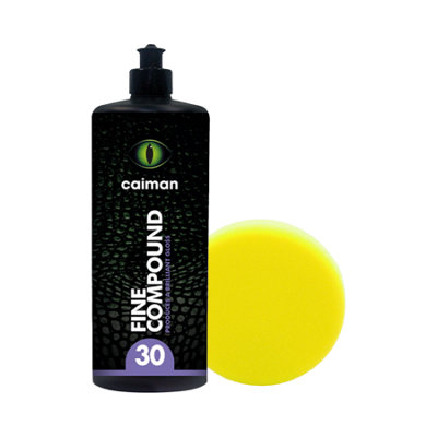 Caiman Fine Compound 1Kg (P4000 Grit) + 150mm Yellow Medium Polishing Pad from B&Q