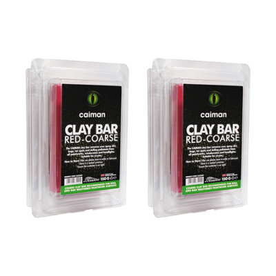 Caiman Red-Coarse Clay Bar Car Detailing Cleaner Removes Sludge Mud 2X150G from B&Q