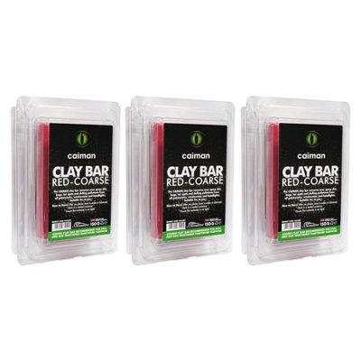 Caiman Red-Coarse Clay Bar Car Detailing Cleaner Removes Sludge Mud 3X150G from B&Q