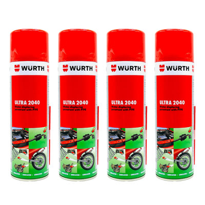 Würth Wurth Ultra 2040 LubricantPenetrant And Water Displacer 4X500Ml from B&Q
