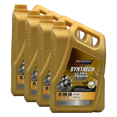 Atlantic 5W30 Fully Synthetic Engine Oil 5W-30 Acea C3 Mb 229.51 Vw 504 507 Ll 04 4X5L from B&Q