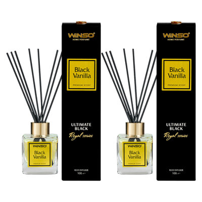 Winso Reed Diffuser Perfume Premium Black Vanilla Scent Royal Series 2X100Ml from B&Q