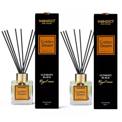 Winso Reed Diffuser Premium Golden Desert Scent Royal Series Perfume 2X100Ml from B&Q