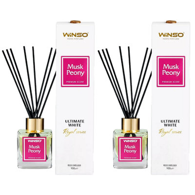 Winso Reed Diffuser Premium Home Perfume Musk Peony Scent Royal Series 2X100Ml from B&Q