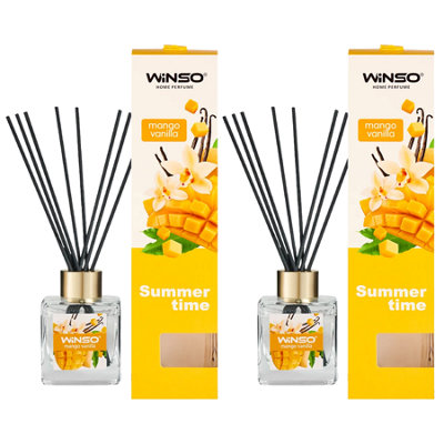 Winso Reed Diffuser Mango Vanilla Scent Home Reed Diffuser Perfume 2X100Ml from B&Q
