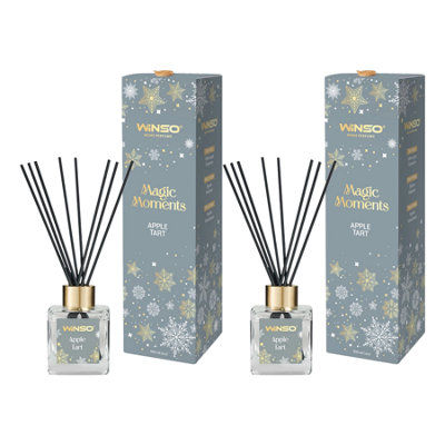 Winso Reed Diffuser Apple Tart Scent Christmas Magic Moments Perfume 2X100Ml from B&Q