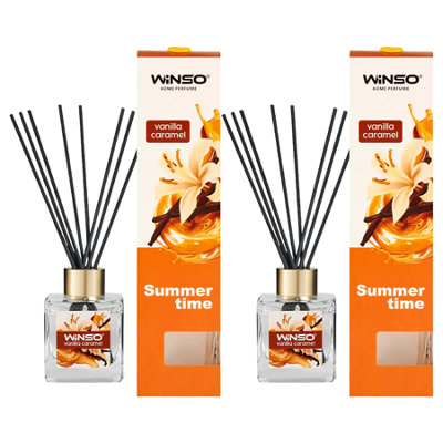Winso Reed Diffuser Vanilla Caramel Scent Home Premium Perfume Scent 2X100Ml from B&Q