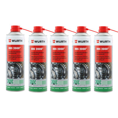 Würth Wurth Hhs 2000 Adhesive Lubricant High Pressure-Resistant 5X500 Ml from B&Q