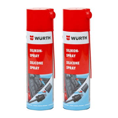 Würth Wurth Silicone Spray 2X500Ml Automotive Restore Protect Connections Plastic Rubber from B&Q