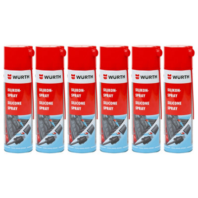 Würth Wurth Silicone Spray 6X500Ml Automotive Restore Protect Connections Plastic Rubber from B&Q
