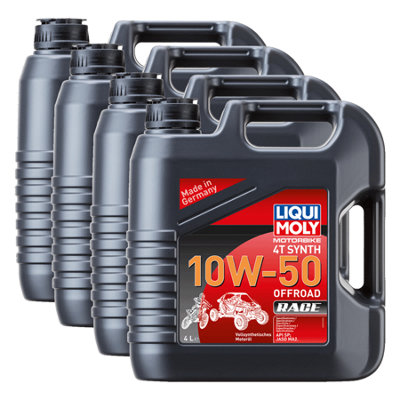 Liqui Moly Motorbike 4T 10W50 Fully Synthetic Engine Oil Api Sp Jaso Ma2 4X4L from B&Q