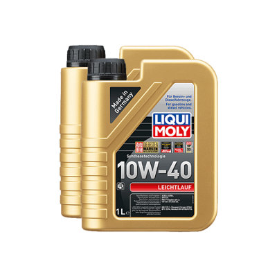 Liqui Moly 10W40 Leichtlauf 10W-40 Semi Synthetic Engine Oil Acea A3/b4 2X1L from B&Q