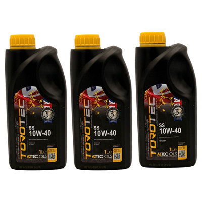 Aztec Oils 10W40 Semi Synthetic Engine Oil Aztec Ss Acea A3/b4 Api Sn/cf Vw 502/505 3X1L from B&Q