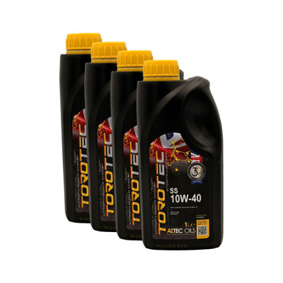 Aztec Oils 10W40 Semi Synthetic Engine Oil Aztec Ss Acea A3/b4 Api Sn/cf Vw 502/505 4X1L from B&Q