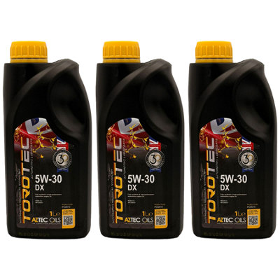 Aztec Oils Aztec 5W30 Fully Synthetic Engine Oil Acea C3 Api Sn/cf Bmw Ll-04 Dexos 2 3X1L from B&Q