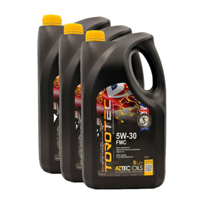 Aztec Oils Aztec 5W30 Fully Synthetic Engine Oil Fmc Acea A5/b5 Api Sn/cf Rn0700 3X5L from B&Q