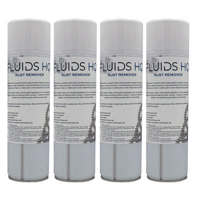 Fluidshq Rust Remover Spray Penetrating Oil Seized Bolt Release 4X500Ml from B&Q
