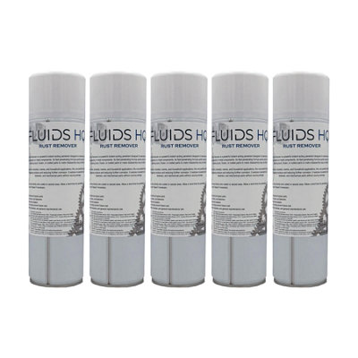Fluidshq Rust Remover Spray Penetrating Oil Seized Bolt Release 5X500Ml from B&Q