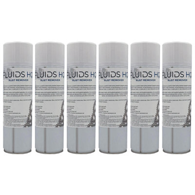 Fluidshq Rust Remover Spray Penetrating Oil Seized Bolt Release 6X500Ml from B&Q