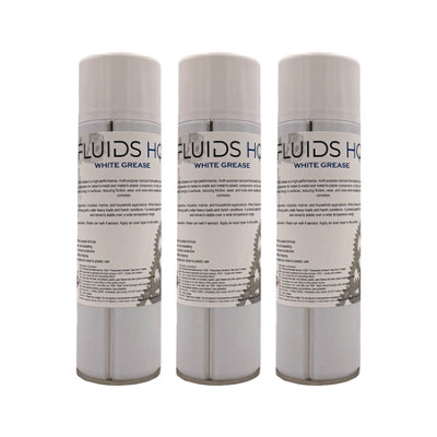 B&Q -  White Grease Spray Multi-Purpose Maintenance Grease Lubricant 3X500Ml