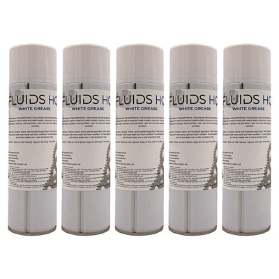 B&Q -  White Grease Spray Multi-Purpose Maintenance Grease Lubricant 5X500Ml
