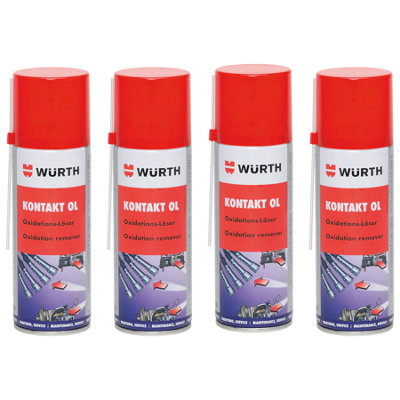 Würth Wurth Contact Spray Oxidation Solvent Electrical Contact Cleaner 4X200Ml from B&Q