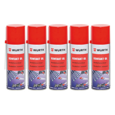 Würth Wurth Contact Spray Oxidation Solvent Electrical Contact Cleaner 5X200Ml from B&Q