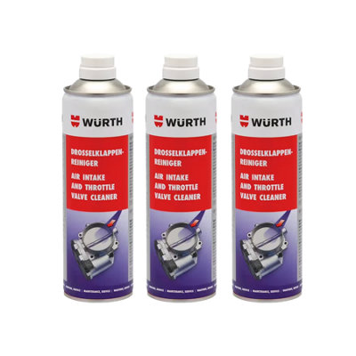 Würth Wurth Throttle Valve Cleaner Carburettor & Air Intake System Cleaner For Petrol Engines 3X500Ml from B&Q