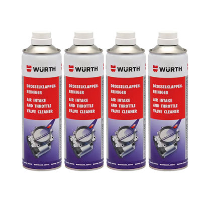 Würth Wurth Throttle Valve Cleaner Carburettor & Air Intake System Cleaner For Petrol Engines 4X500Ml from B&Q