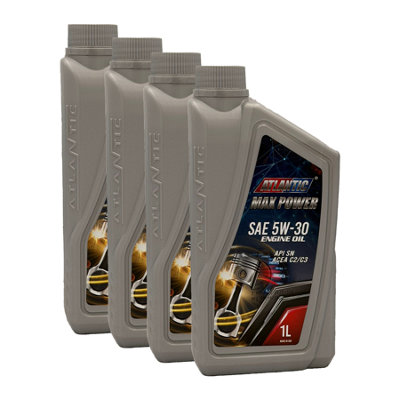 Atlantic 5W30 Fully Synthetic Engine Oil Api Sn Acea C2/c3 Mb 229.31/229.51 Dexos 2 4X1L from B&Q